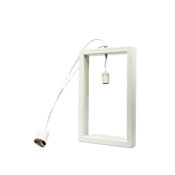 Lampa wisząca metalowa LOFT biała